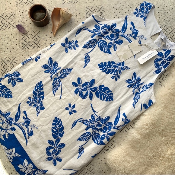Tommy Bahama Dresses & Skirts - Tommy Bahama M Hibiscus Hiatus Short Dress Cobalt
